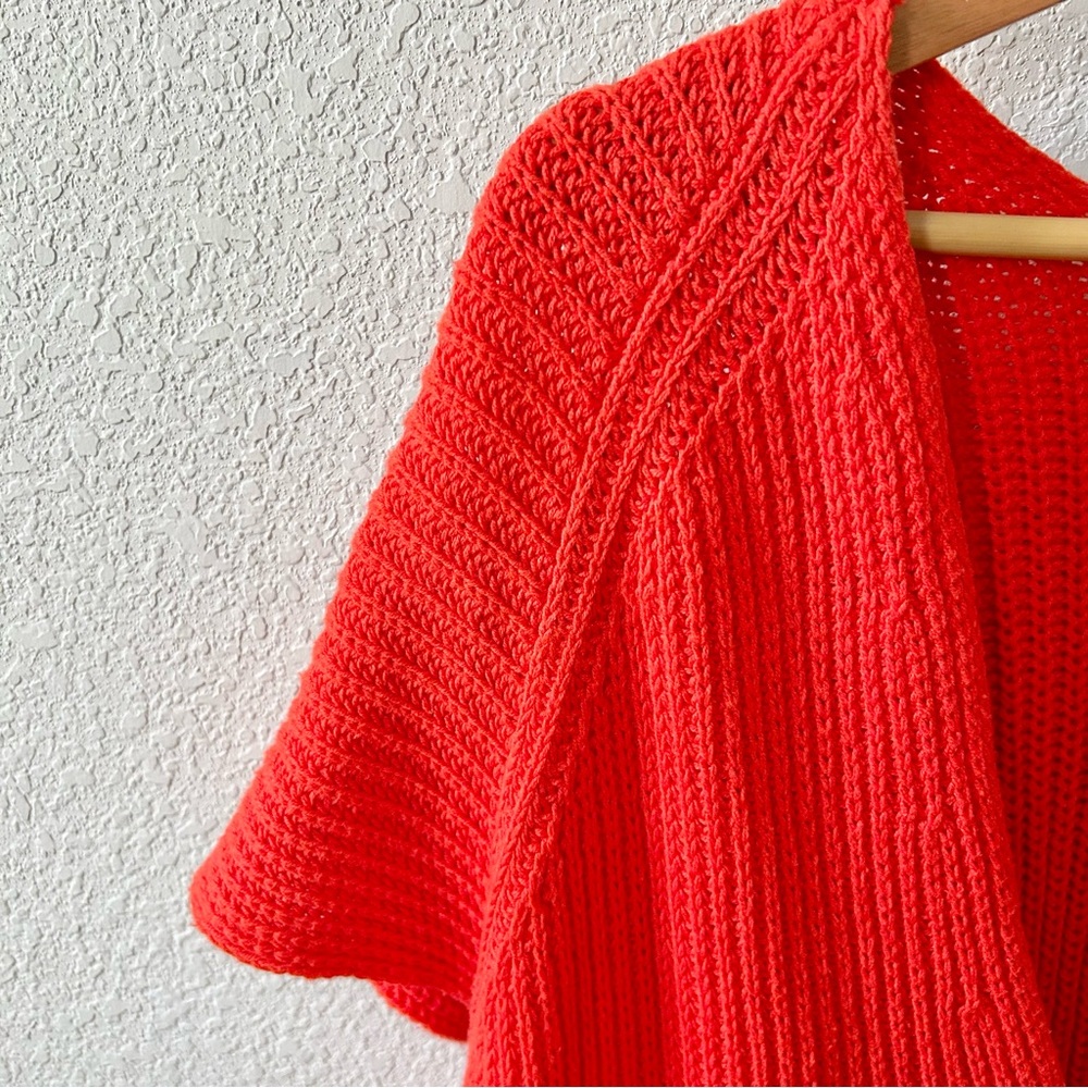 Cabi Ruby Pullover Knit Top Size Large Red Orange… - image 2